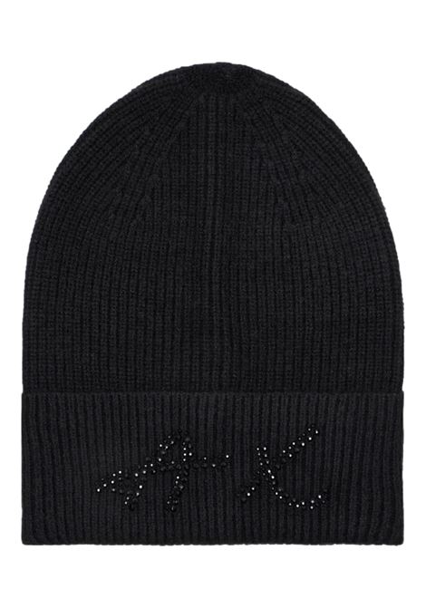 RIBBED BEANIE HAT WITH RHINESTONES ARMANI EXCHANGE | hats | 944662 4F30400020
